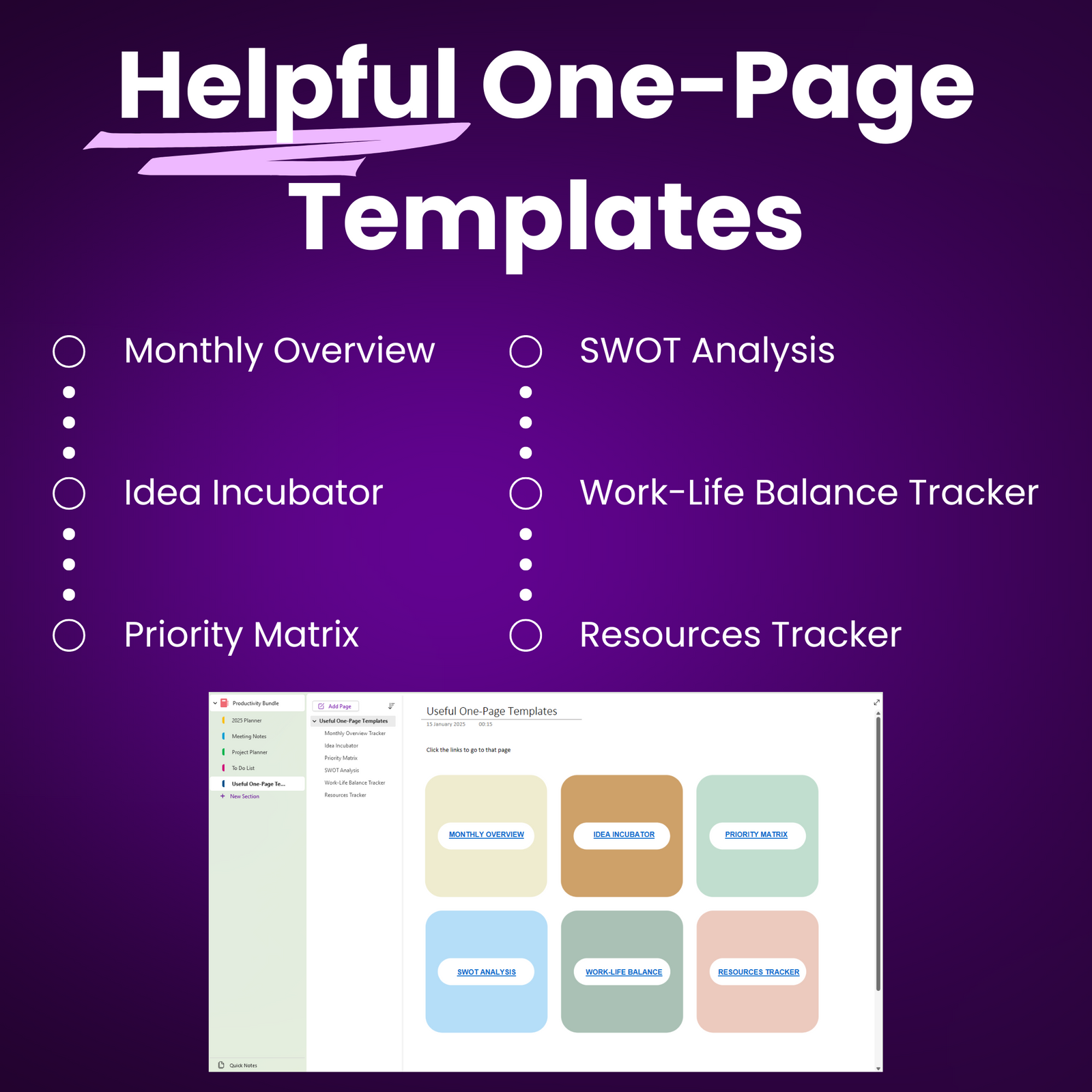 OneNote Productivity Templates Bundle – Your Productivity Pro