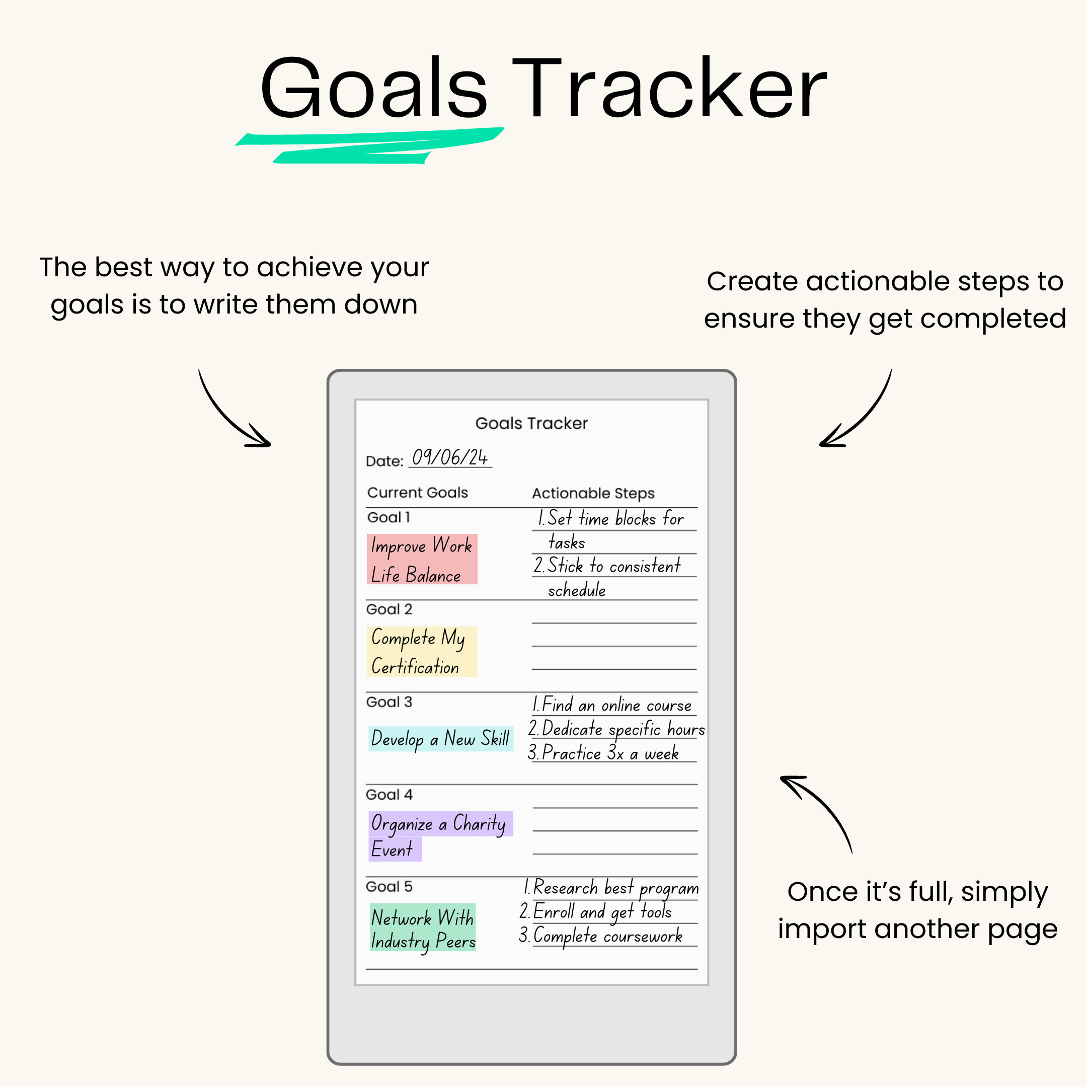 Life Organizer Templates Bundle for reMarkable Paper Pro Move