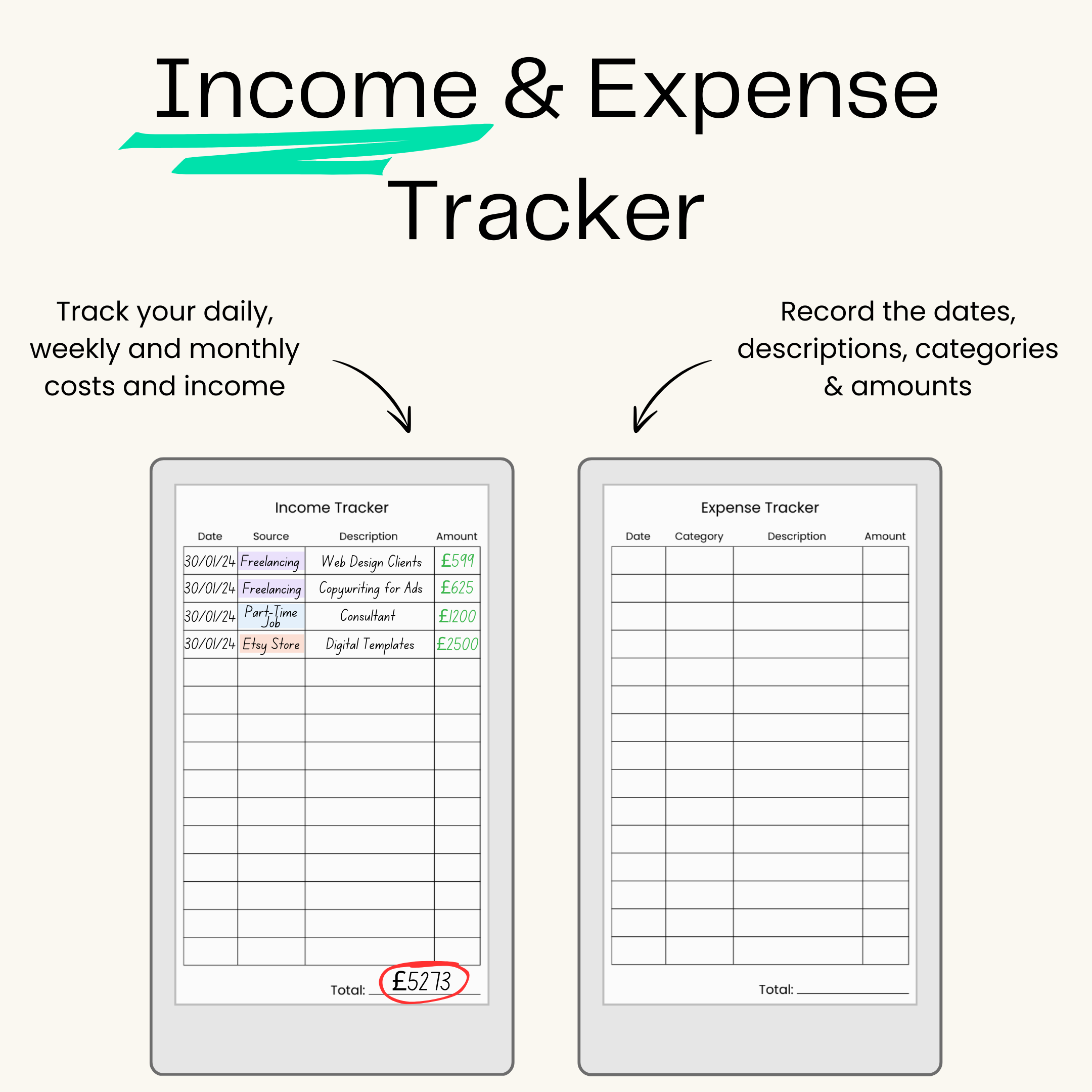 Life Organizer Templates Bundle for reMarkable Paper Pro Move