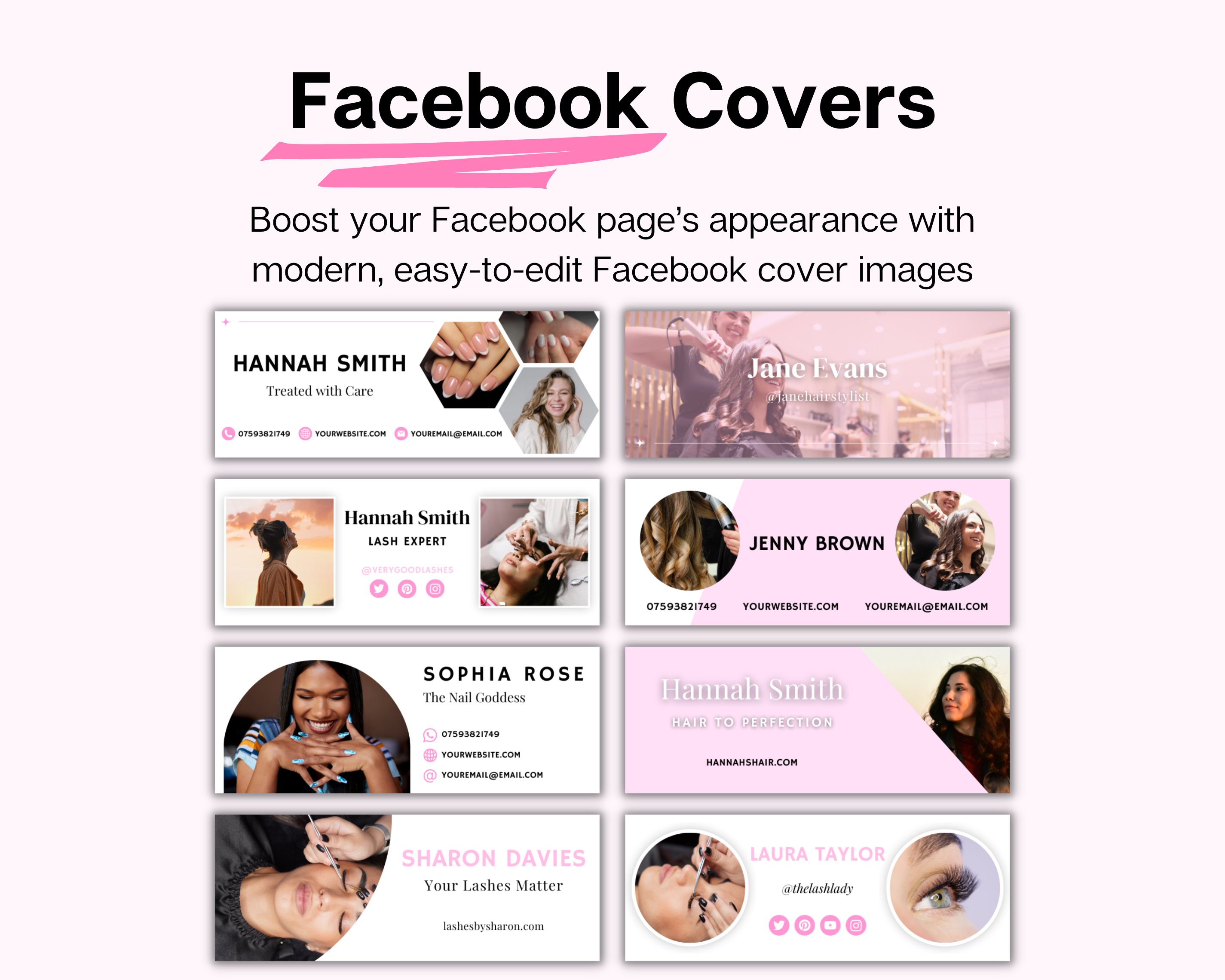 Complete Canva Templates Bundle - Pink Theme