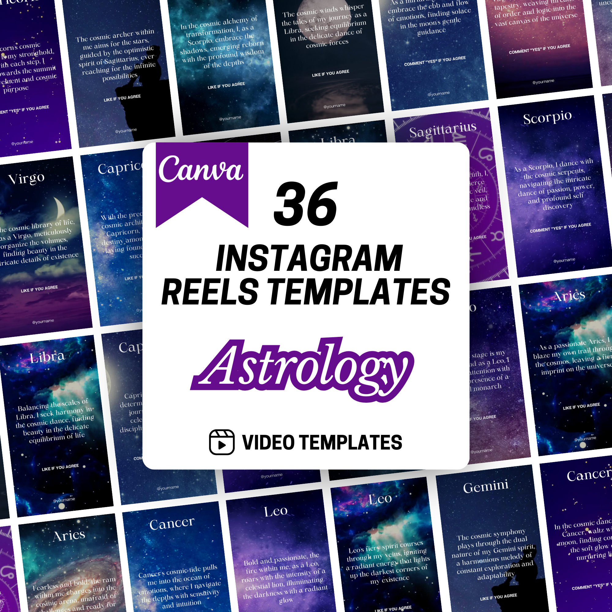 Astrology Instagram Reels | Canva Templates