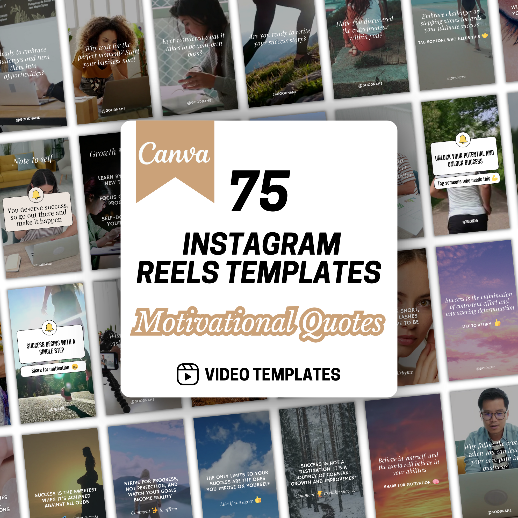 Motivational Quotes Instagram Reels | Canva Templates