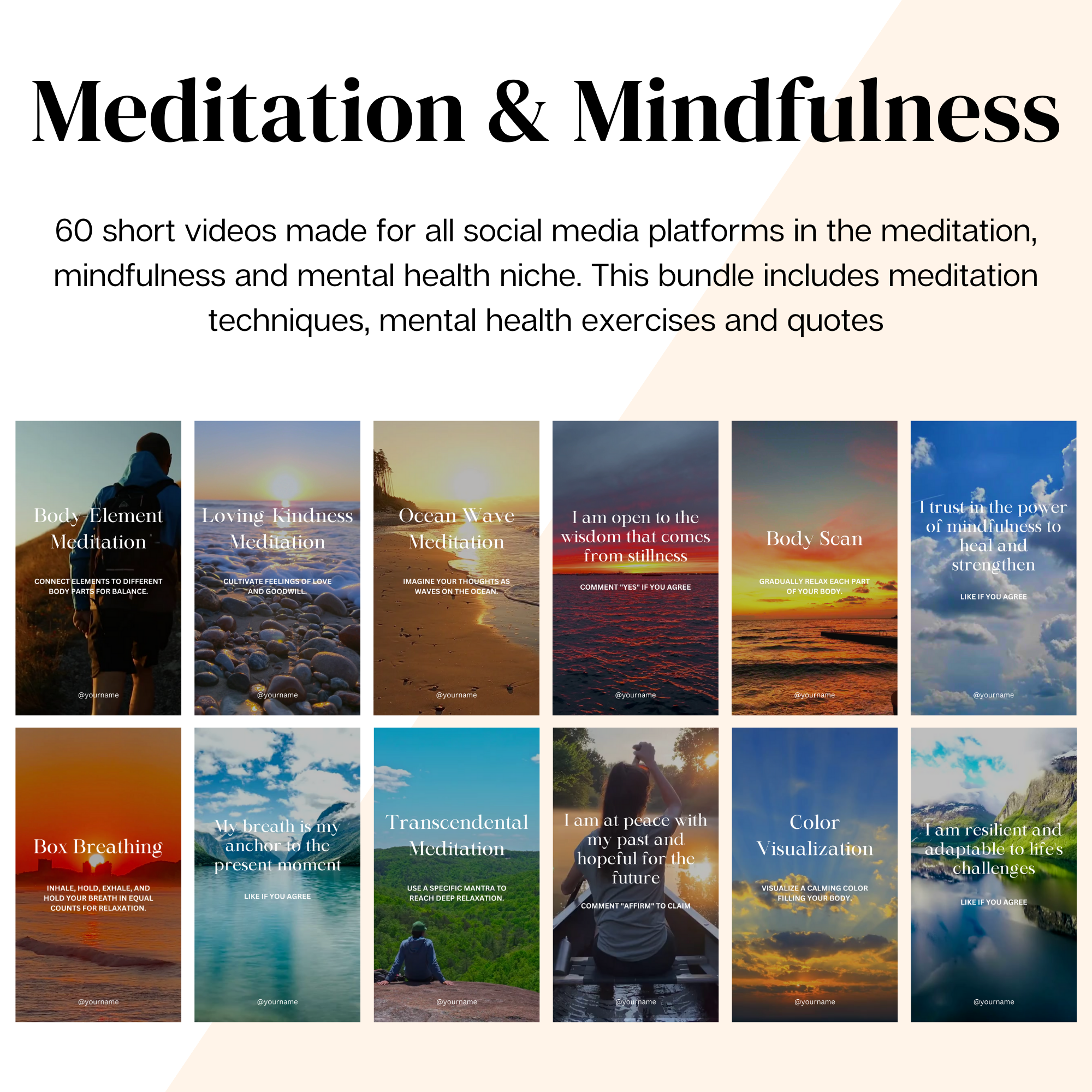 Meditation Instagram Reels | Canva Templates