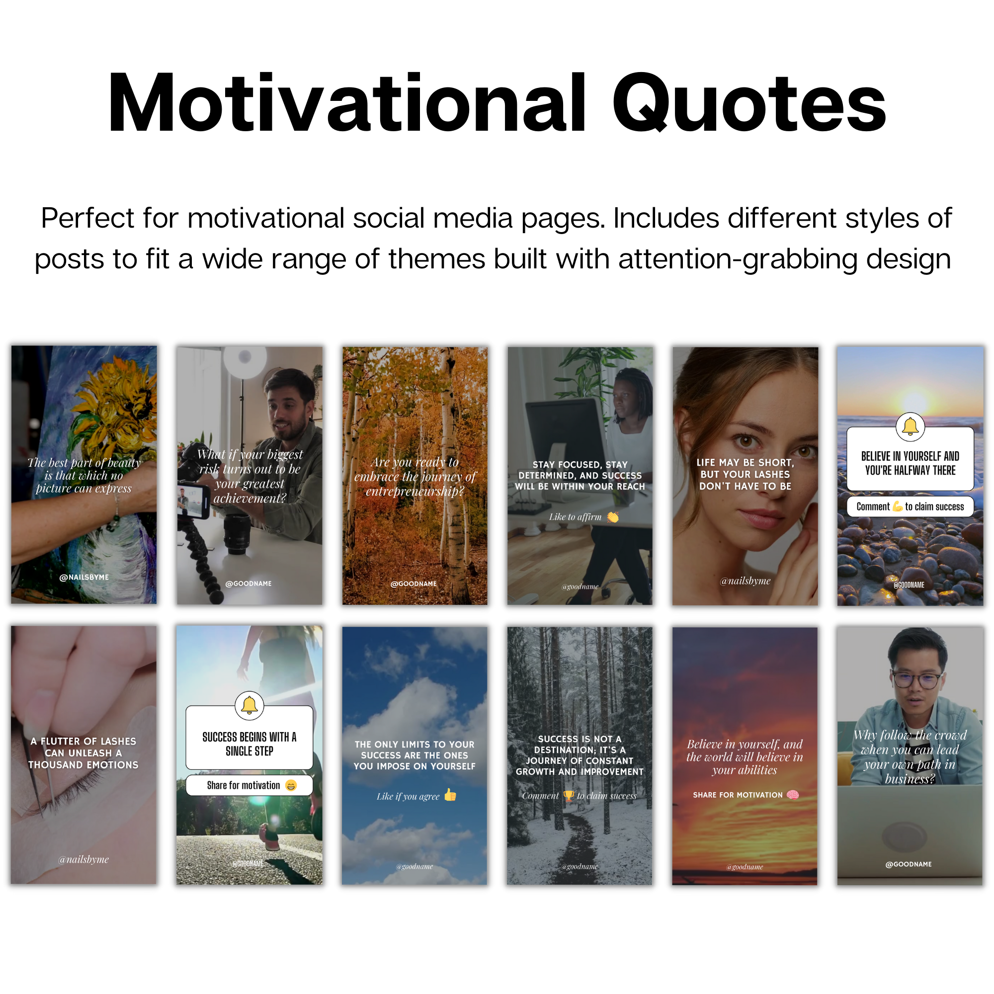 Motivational Quotes Instagram Reels | Canva Templates