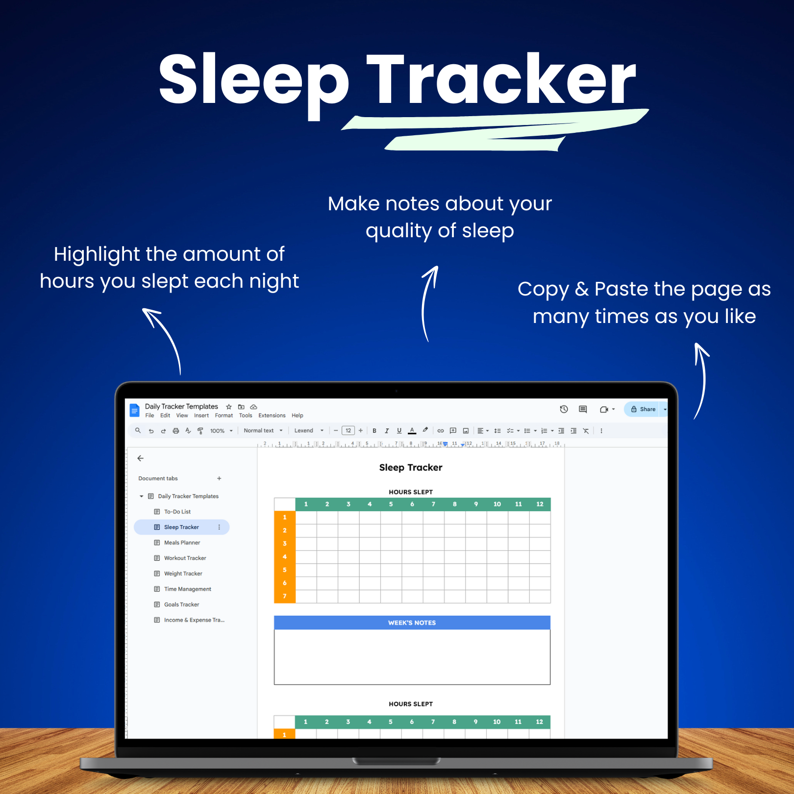 Google Docs Life Tracker Templates Bundle
