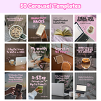 300+ Viral Posts, Carousels & Stories - Expansion Pack | Canva Templates