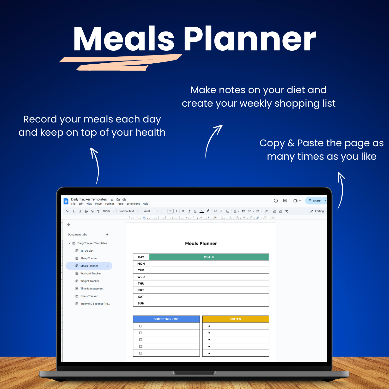 Google Docs Life Tracker Templates Bundle