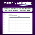 OneNote 2026 Weekly Planner
