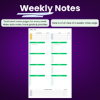 OneNote 2026 Weekly Planner