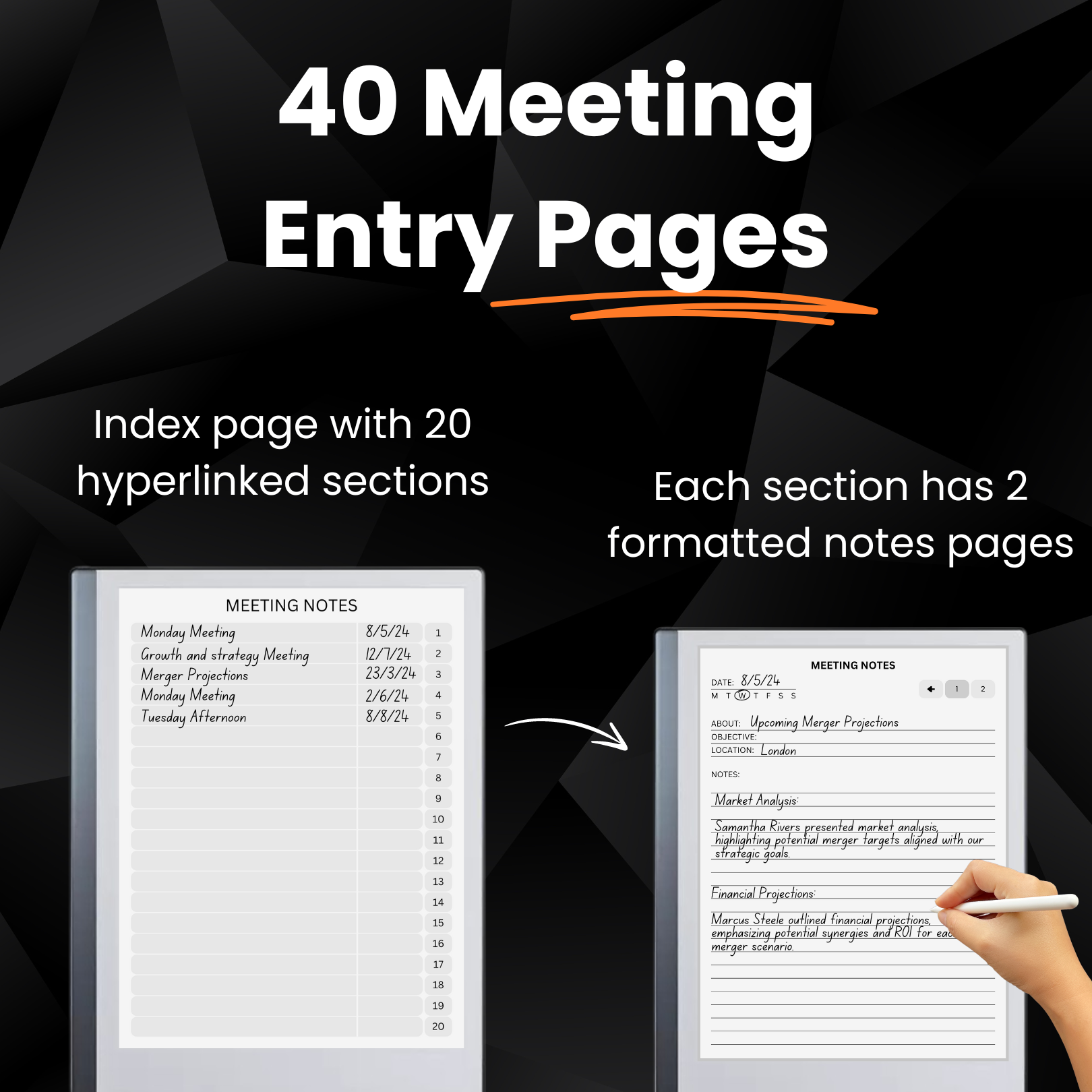 Meeting Notes for reMarkable