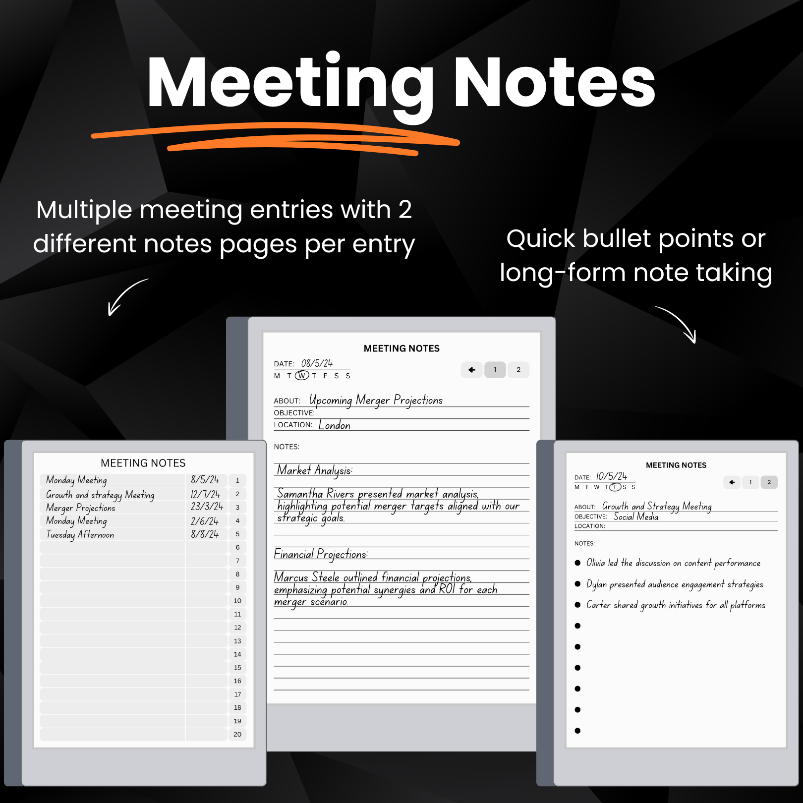 E ink Tablets Productivity Bundle 2024 + 2025