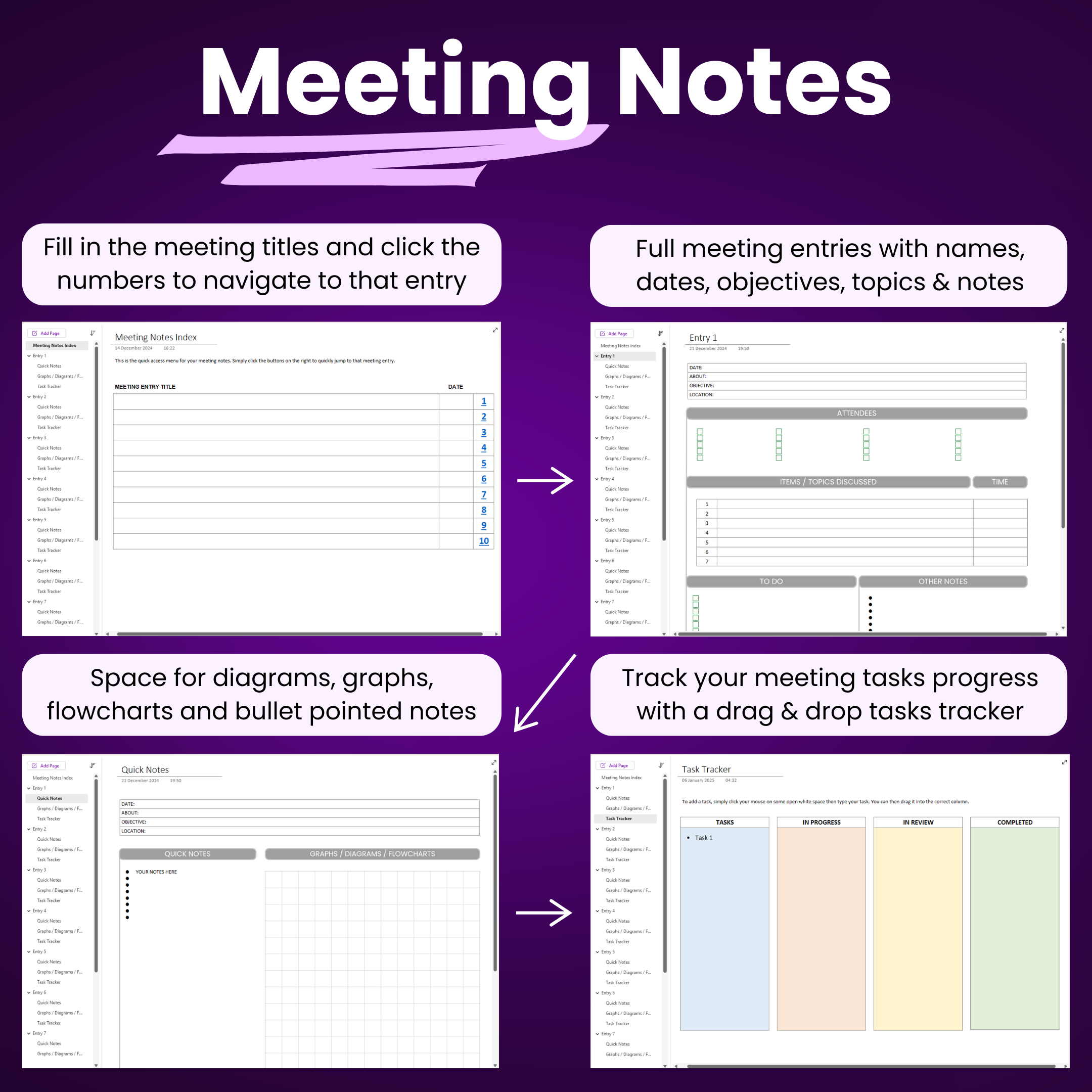 OneNote Productivity Templates Bundle