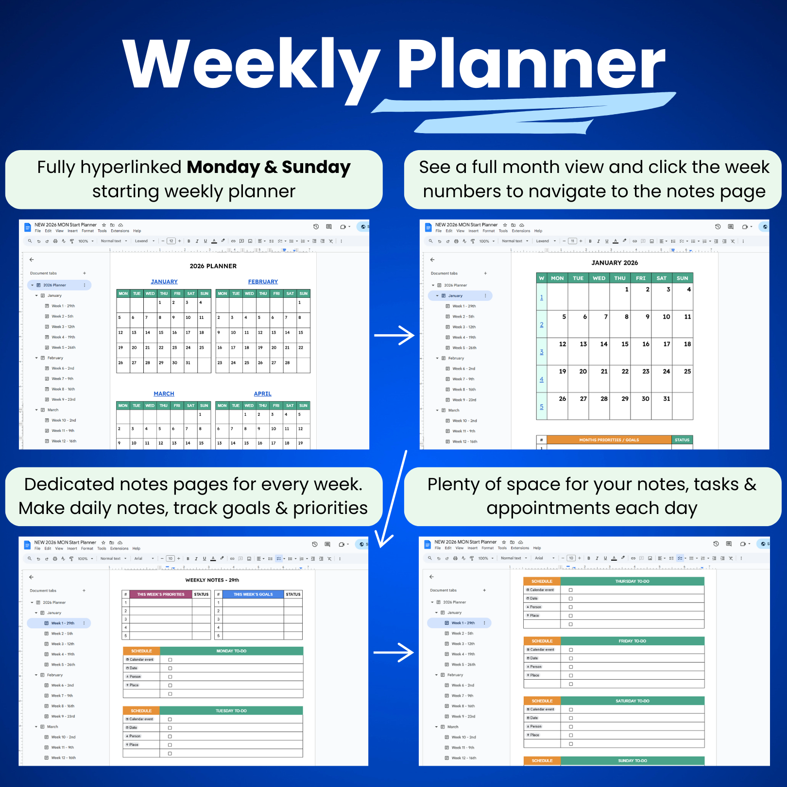 Google Docs Productivity Templates Bundle