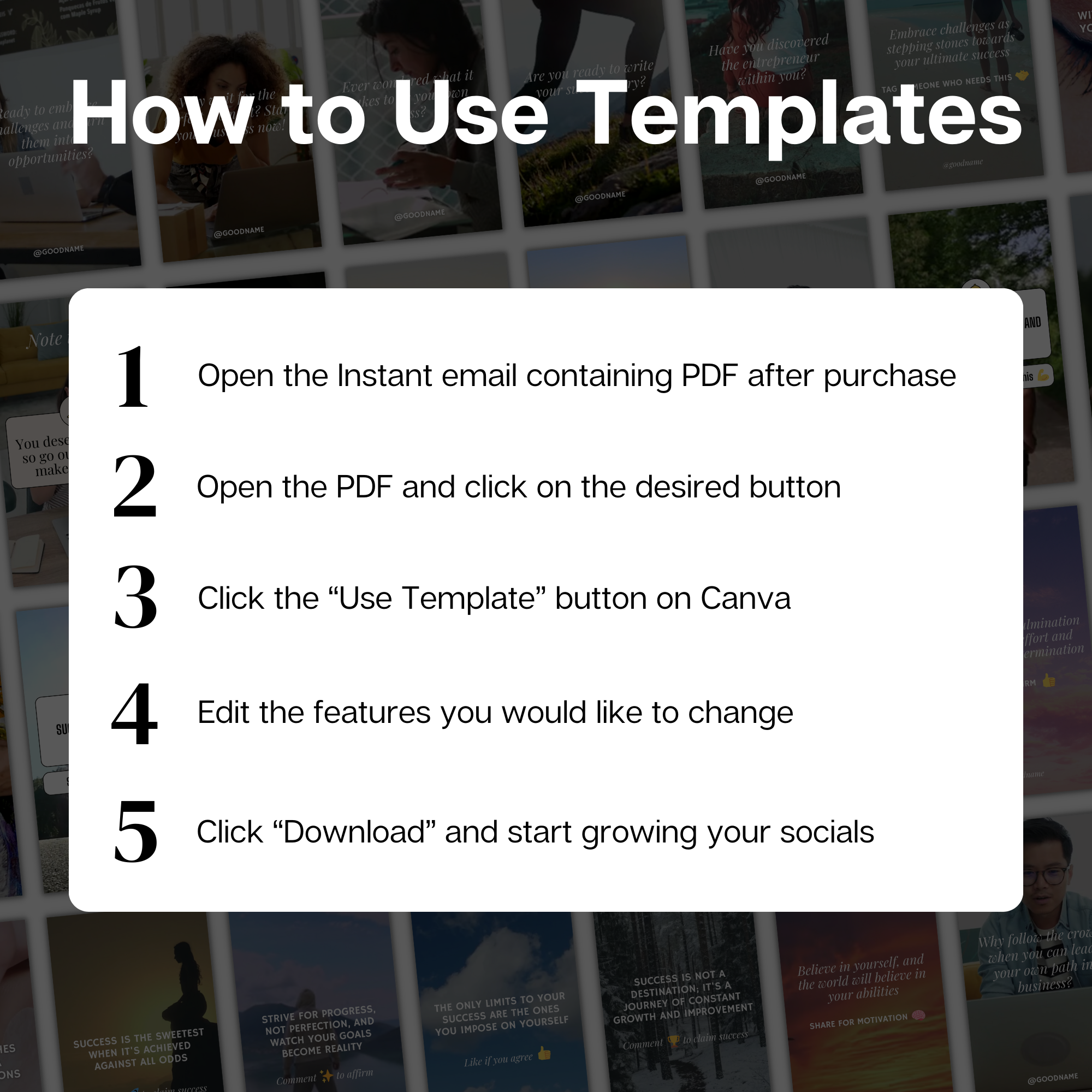 Motivational Quotes Instagram Reels | Canva Templates