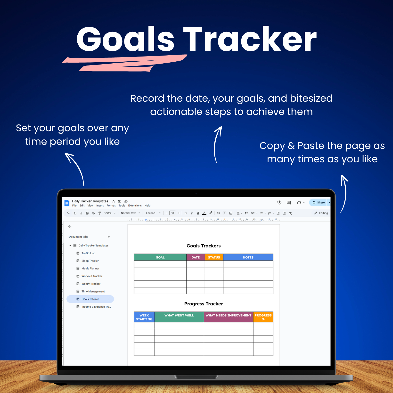 Google Docs Life Tracker Templates Bundle