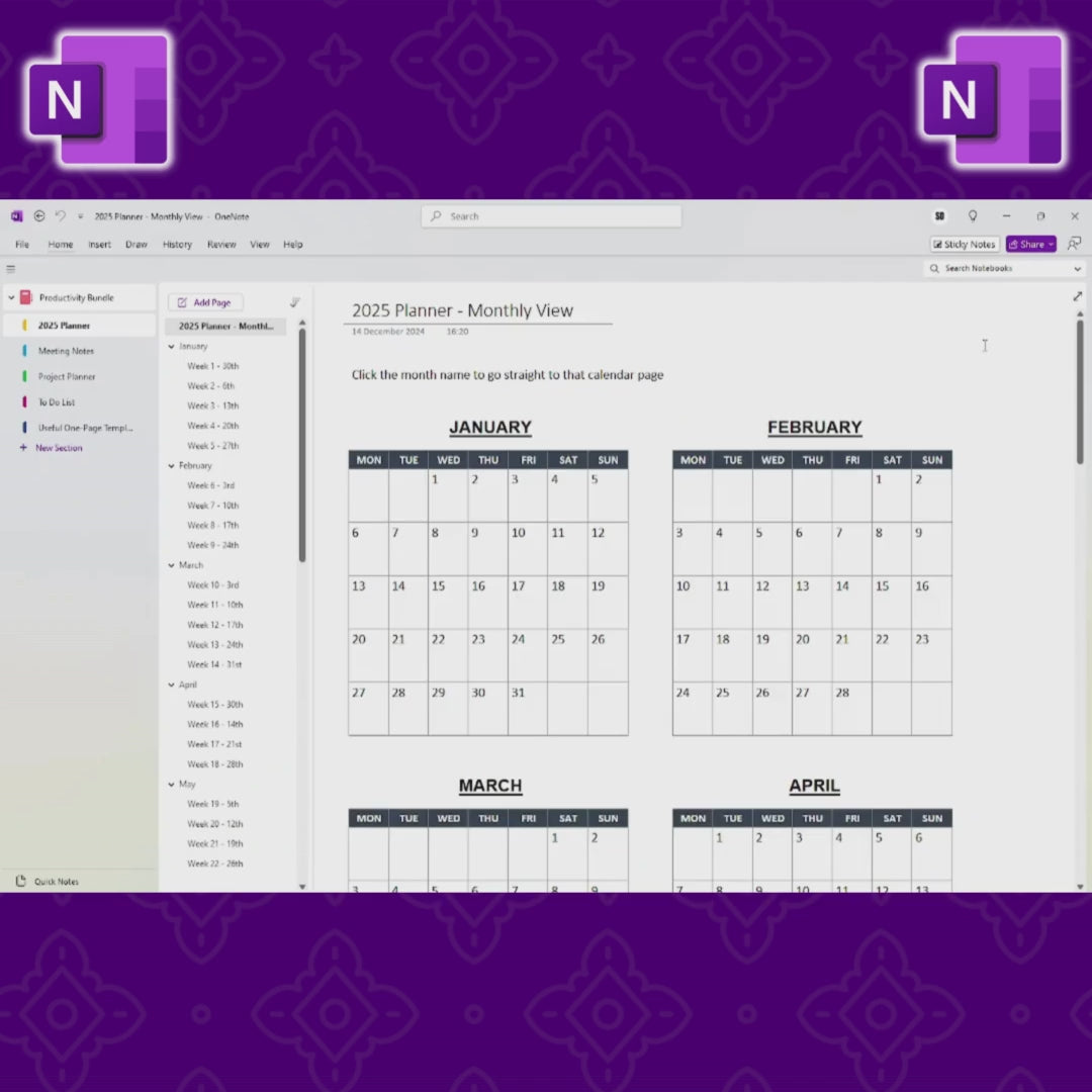 OneNote Productivity Templates Bundle